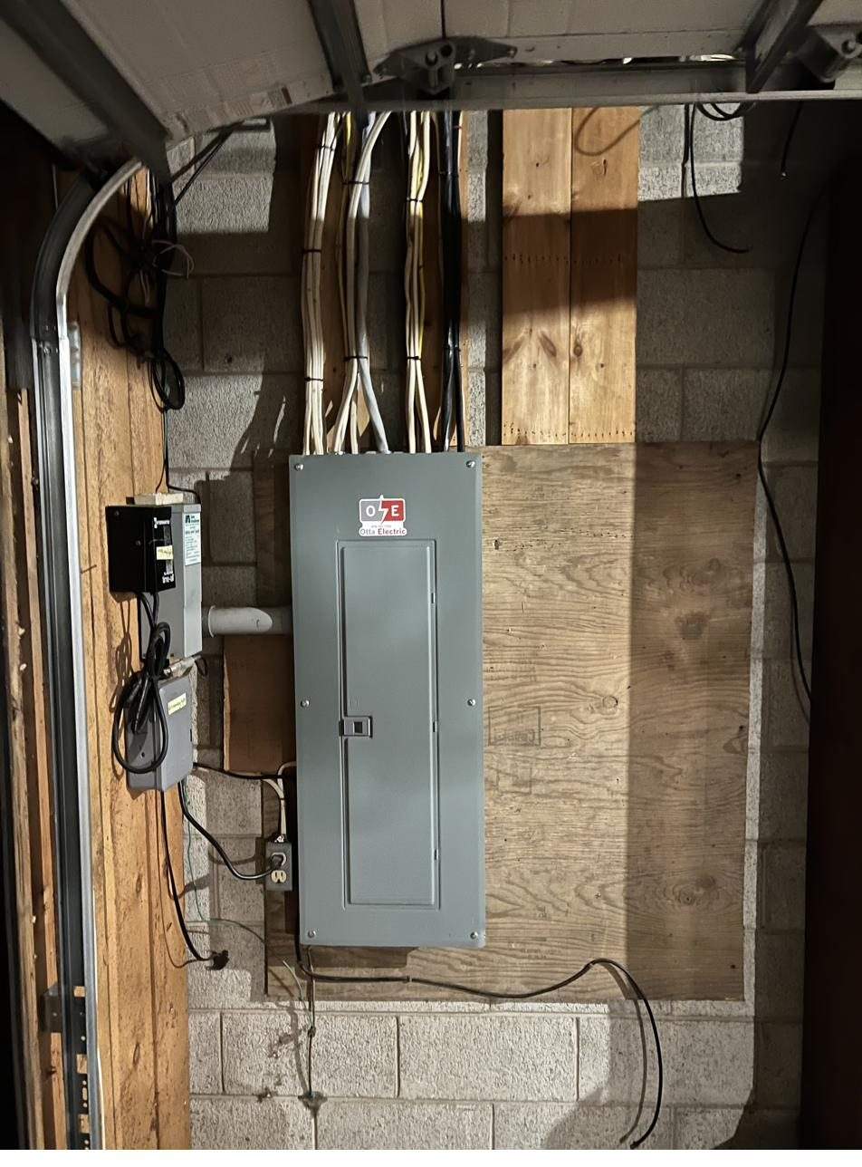 Completed electrical panel install by Otta Electric