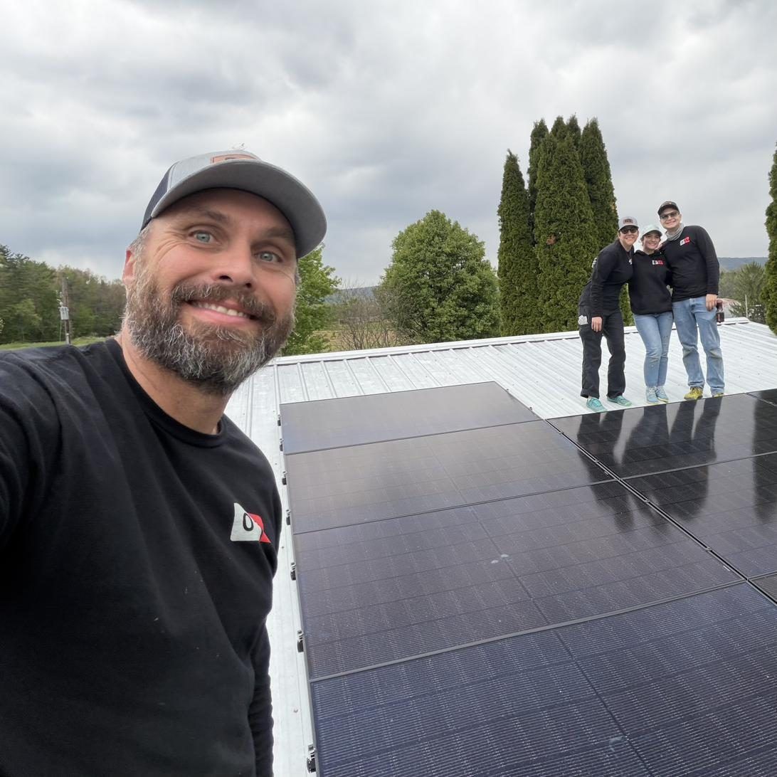 Andrew Otta and the Otta Electric crew on a solar install job in central Pennsylvania